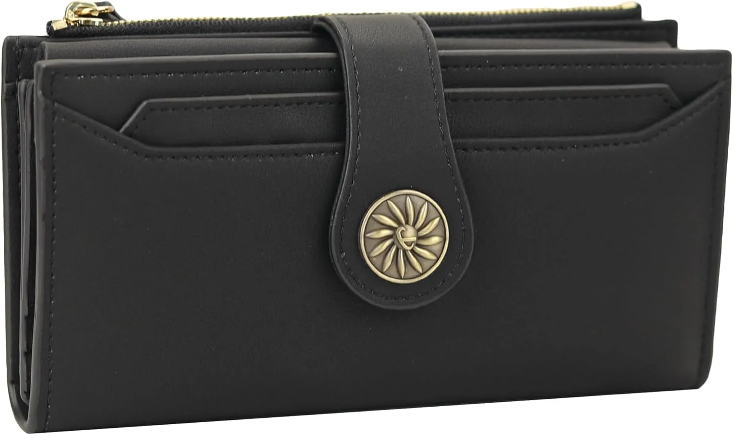 Travelambo Wallets Women RFID Large Capacity Luxury Waxed Leather Clutch Wallet Multi Card Organizer