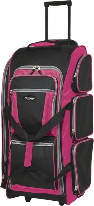 Travelers Club Xpedition 30 Inch Multi-Pocket Upright Rolling Duffel Bag
