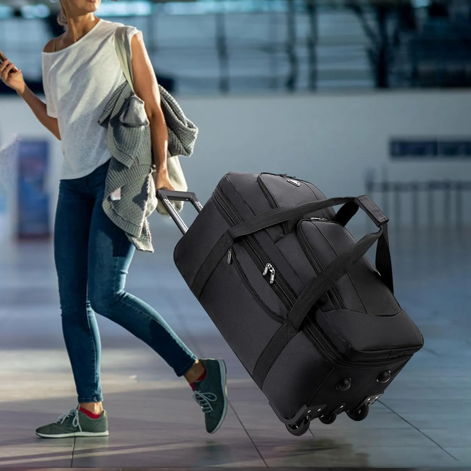Traveler's Wheeled Adventure Bag for Outdoor Exploration