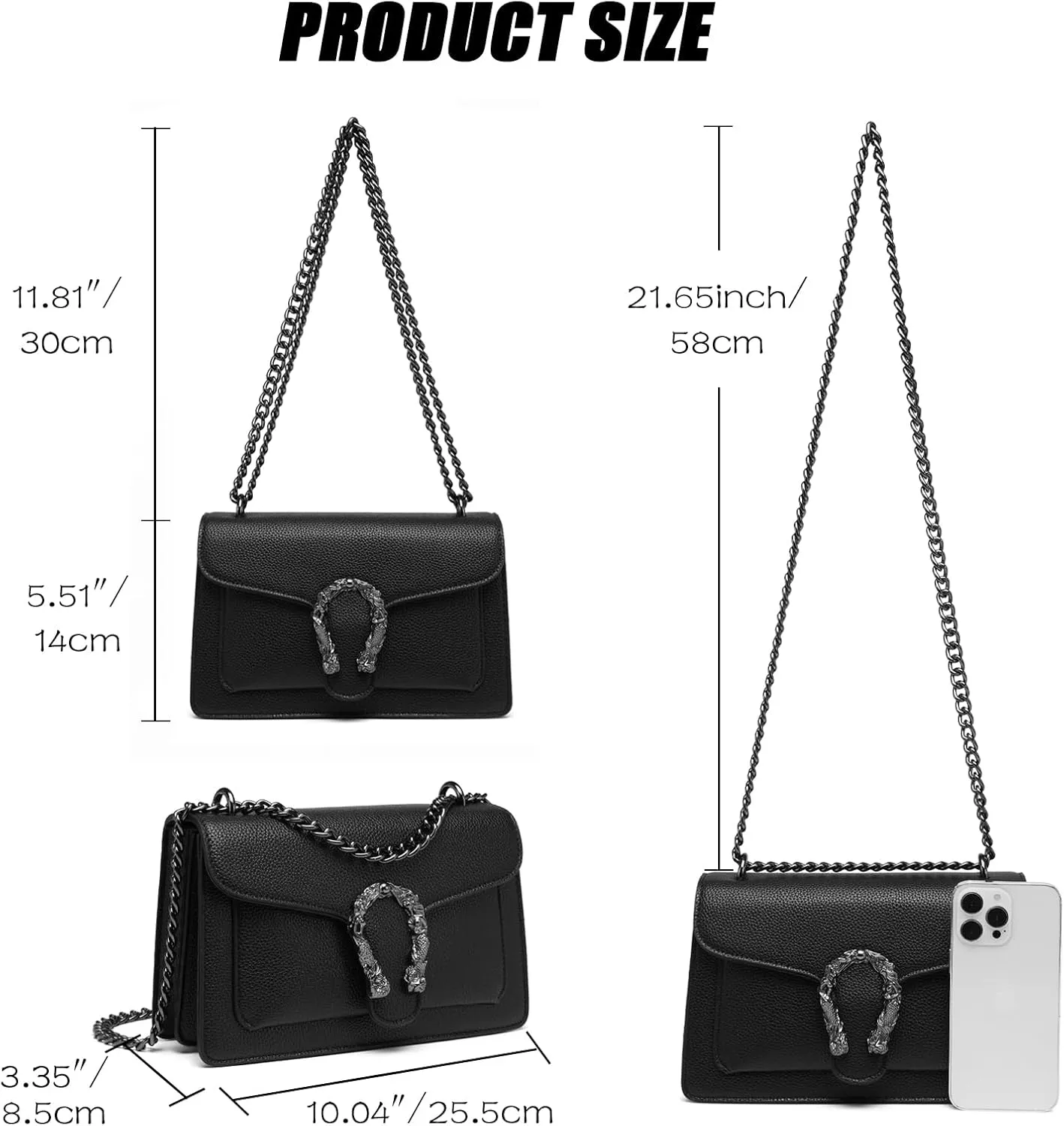 Travistar Crossbody Bags for Women Small Handbags PU Leather Shoulder Bag Purse Evening Bag Quilted Satchels with Chain Strap