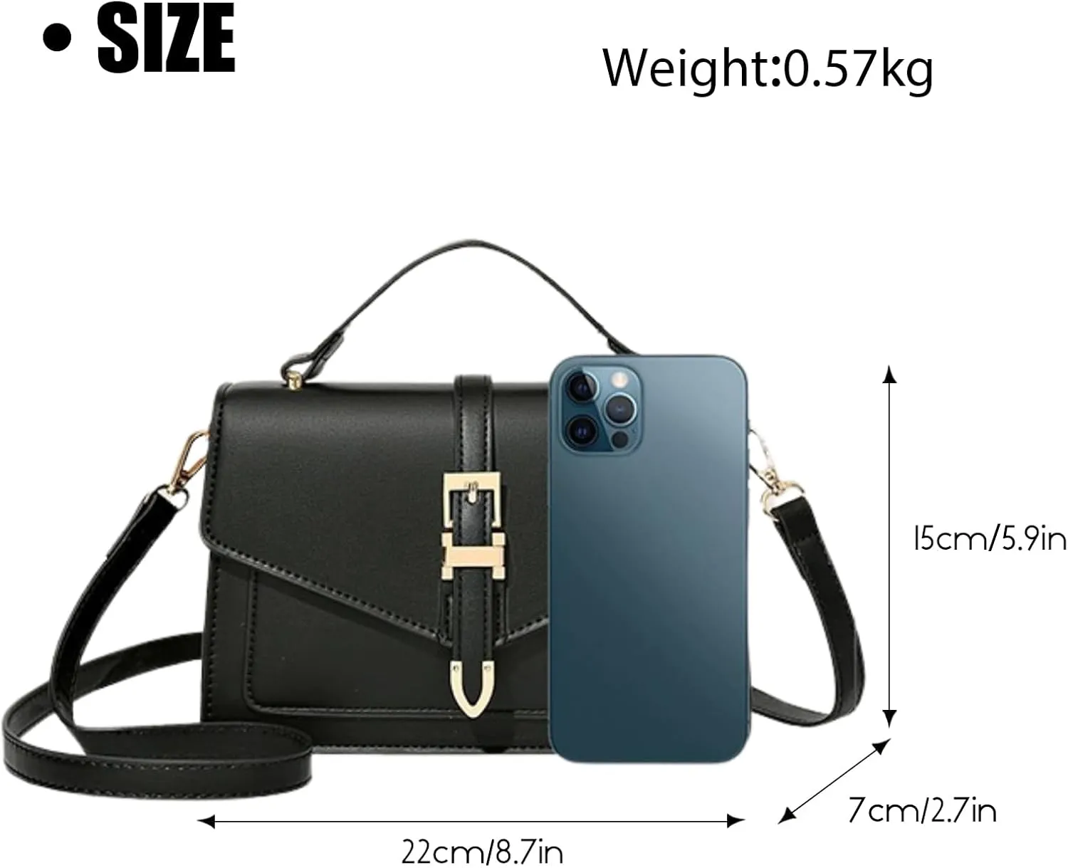 Travistar Crossbody Bags for Women Trendy - Small Cross Body Purse Shoulder Bag Leather Handbags Evening Clutch with 2 Straps