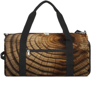 Tree Rings Sports Gym Bag Carry on Holdalls for Men Small Duffel Bags for Women with Shoe Compartment
