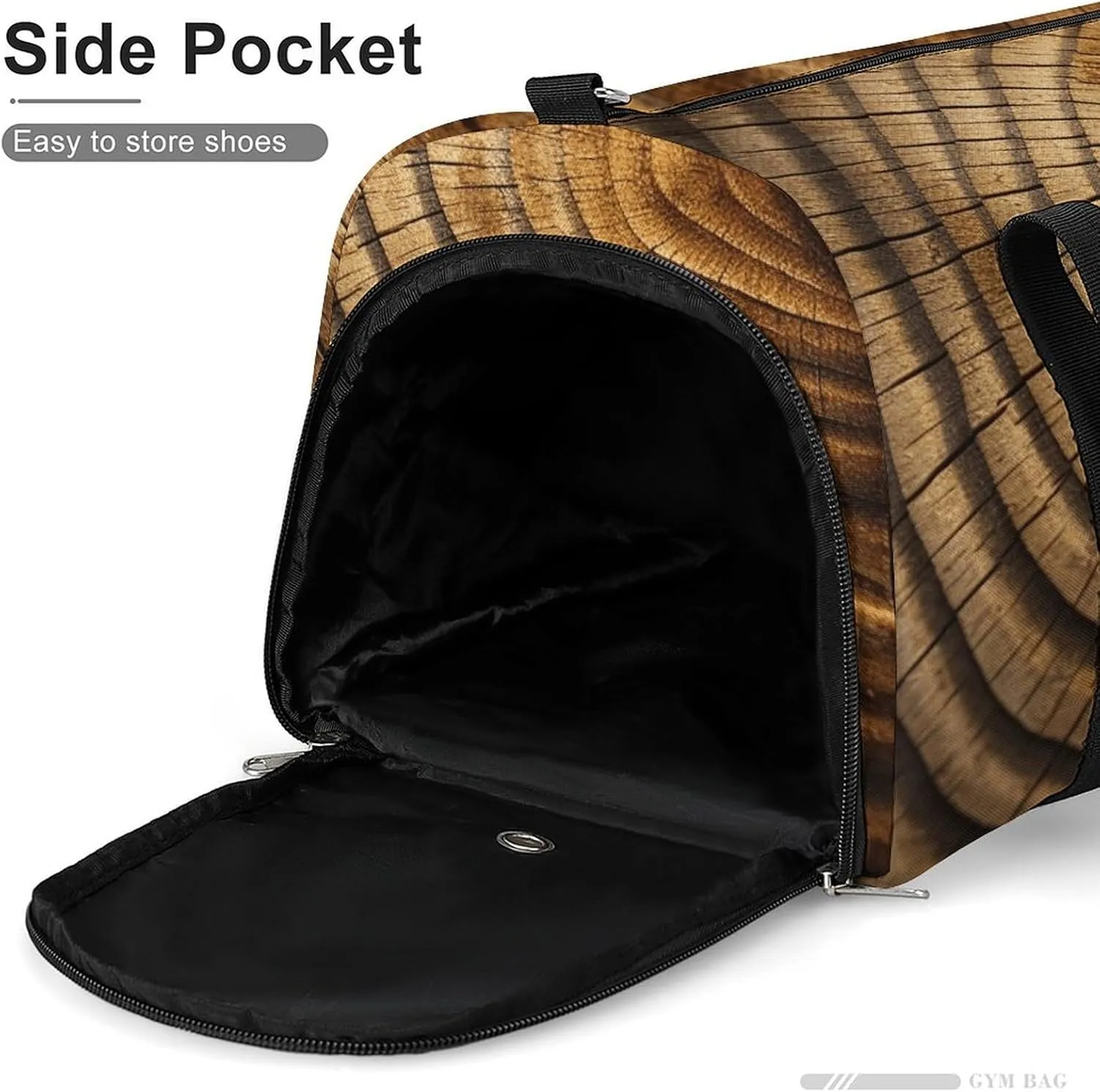 Tree Rings Sports Gym Bag Carry on Holdalls for Men Small Duffel Bags for Women with Shoe Compartment