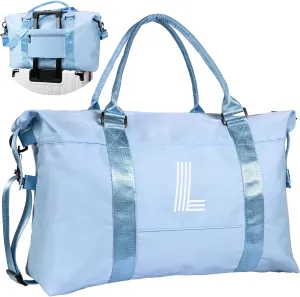 Trendy Stuff for Teen Girls, Initial Travel Duffel Bag, Cool Gifts for Her, Kids Weekender Bag, Monogram Overnight Bag, Friend Birthday Gifts, Pre Tee Girl Gifts (Letter L)