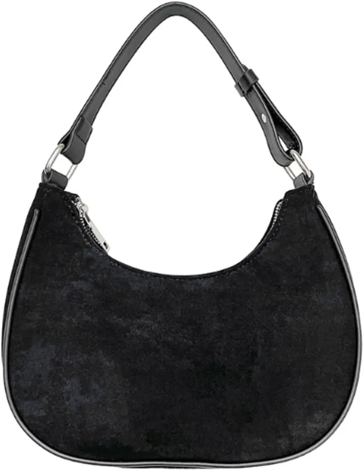 Trendy Suede Cloud Crescent Shoulder Bag Women Slouchy Hobo Bags Satchels Crossbody Purse Top-handle Travel Tote Handbag