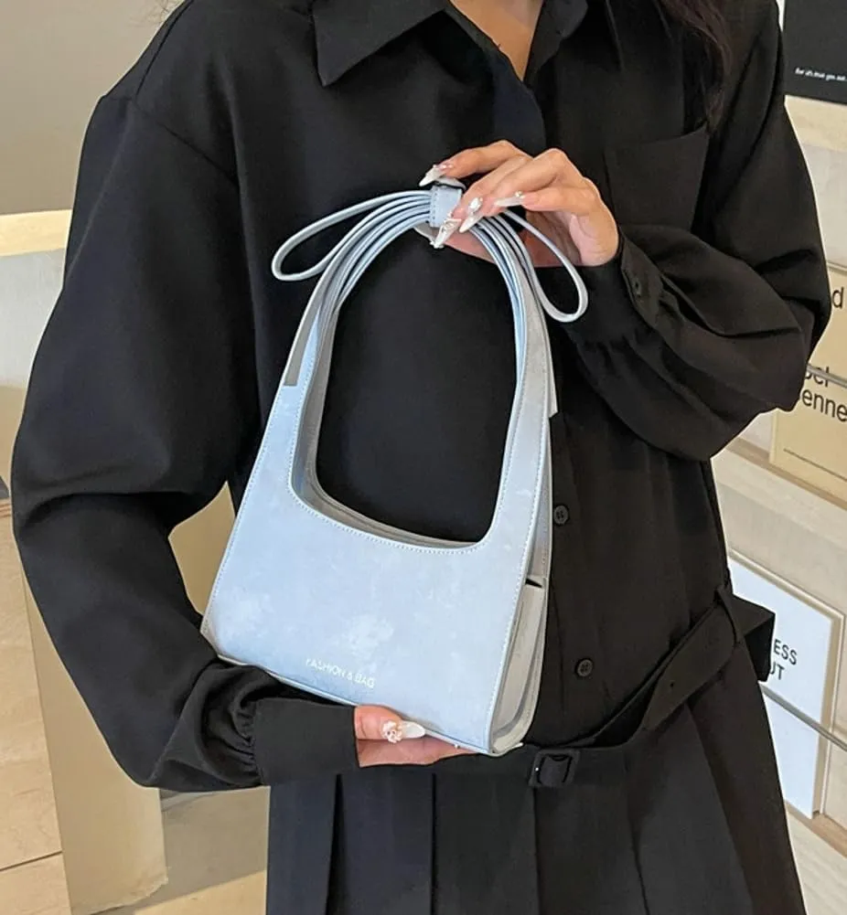 Trendy Vegan Leather Shoulder Bags for Women Small Cute Y2k Tote Purse Handbags Bowknot Designer Satchels 2025
