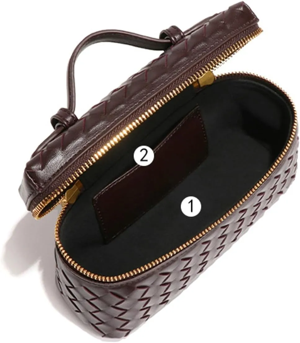 Trendy Woven Crossbody Purse Square Box Bags Women Shoulder Bag Cute Satchels Mini PU Leather Top-Handle Tote Handbag