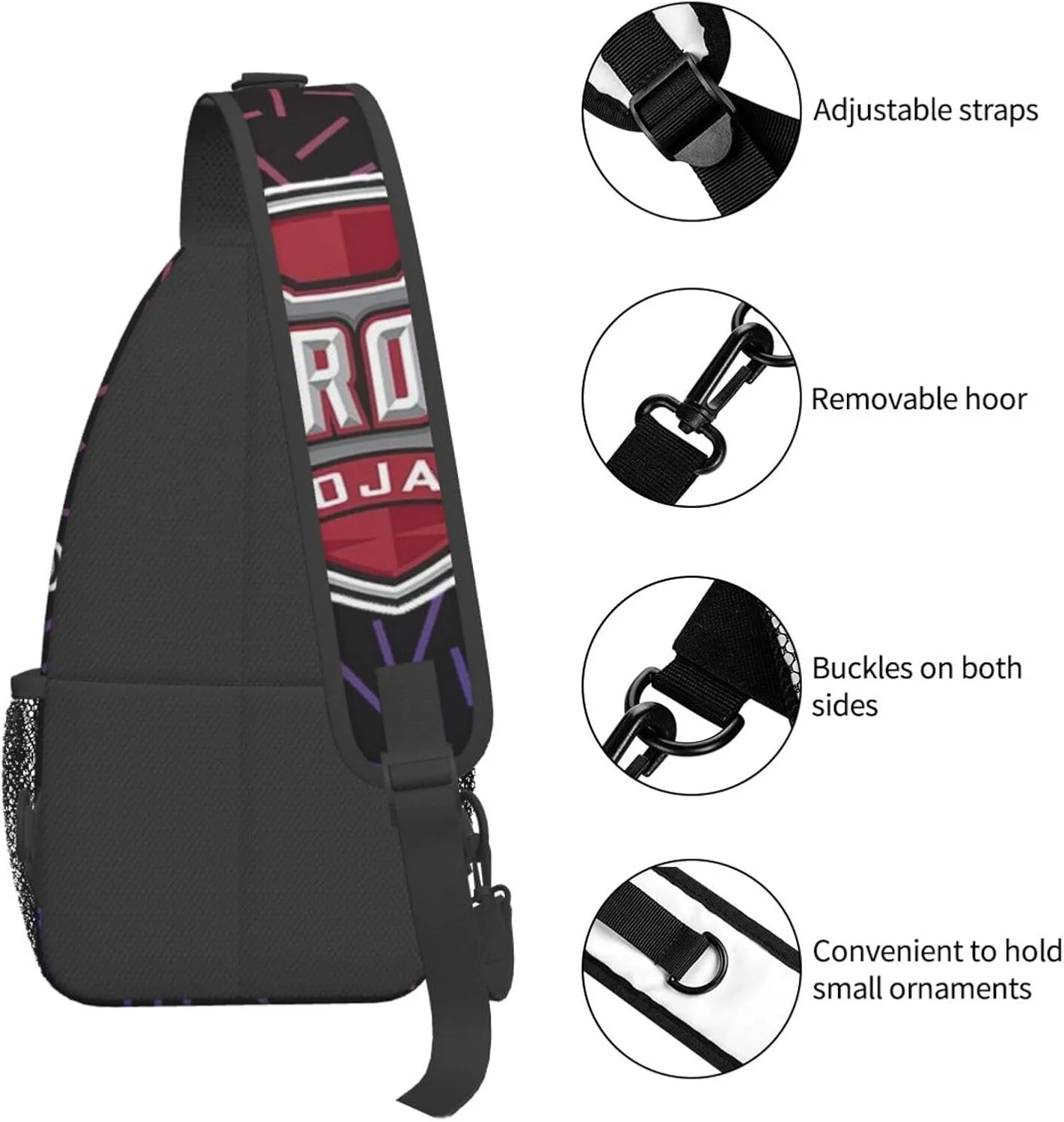 Troy Trojans Small Crossbody Backpack Sling Bag For Men Women Mini One Shoulder Chest Bags Gym Sport Travel Hiking Daypack