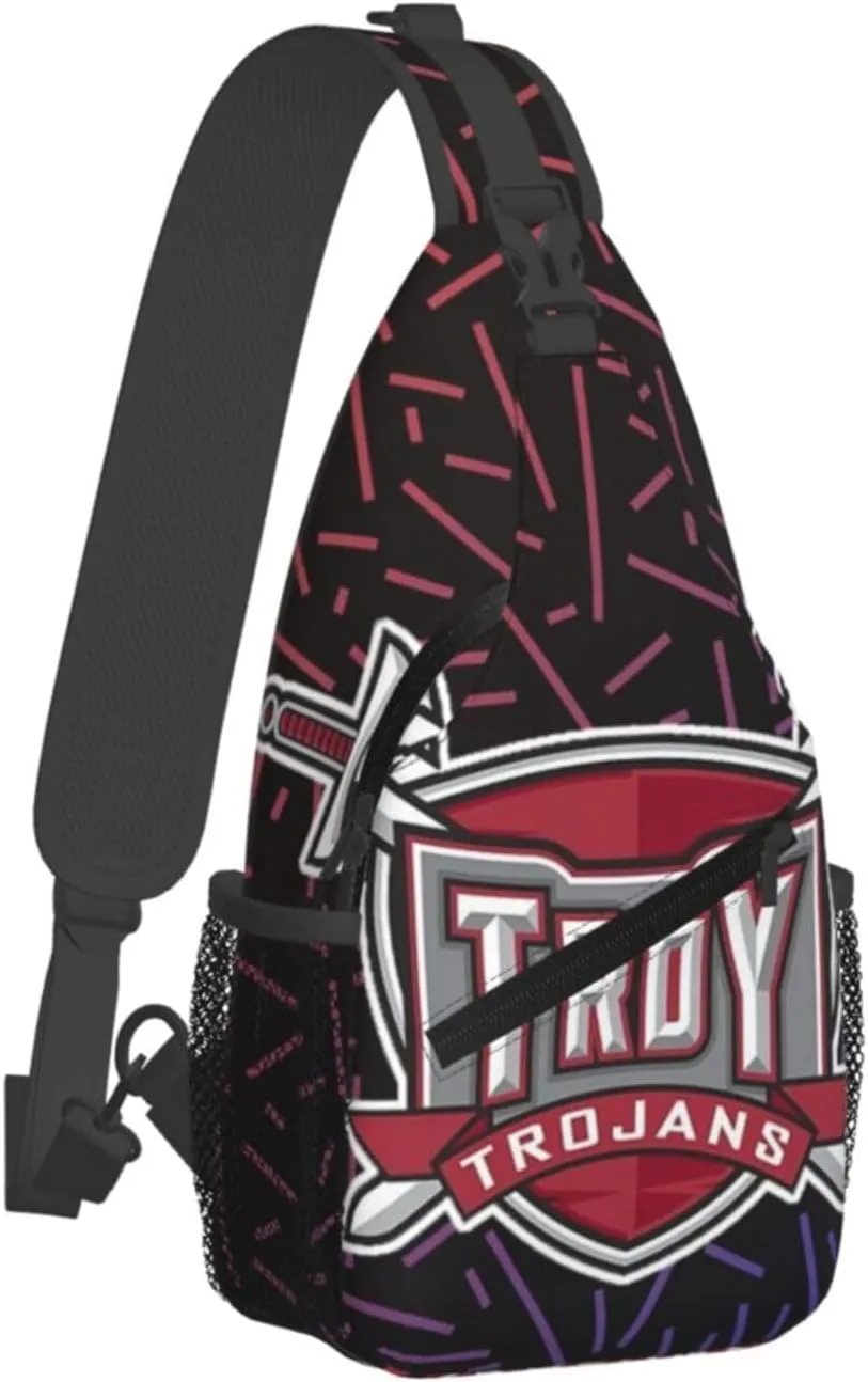 Troy Trojans Small Crossbody Backpack Sling Bag For Men Women Mini One Shoulder Chest Bags Gym Sport Travel Hiking Daypack