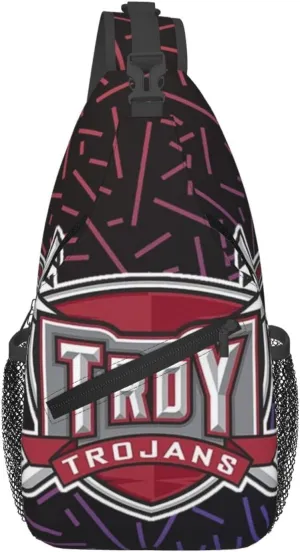 Troy Trojans Small Crossbody Backpack Sling Bag For Men Women Mini One Shoulder Chest Bags Gym Sport Travel Hiking Daypack