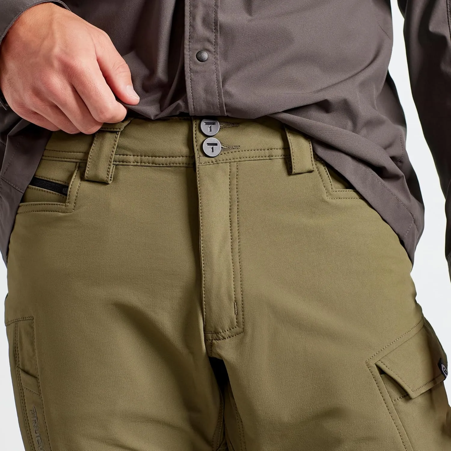 TRUEWERK Men’s Work Pants - T1 WerkPants Relaxed Fit, Lightweight, Moisture Wicking, Tactical Cargo Pants with 4-Way Stretch