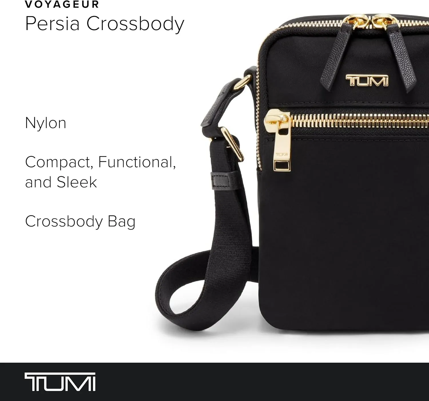 TUMI - Voyageur Persia Crossbody - Nylon Crossbody Travel Shoulder Bag for Women & Men - Stain- & Water-Resistant Fabric
