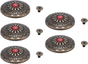 Turquoise Round Conchos Decorative Buckle for Belts Bags Shoes Clothing