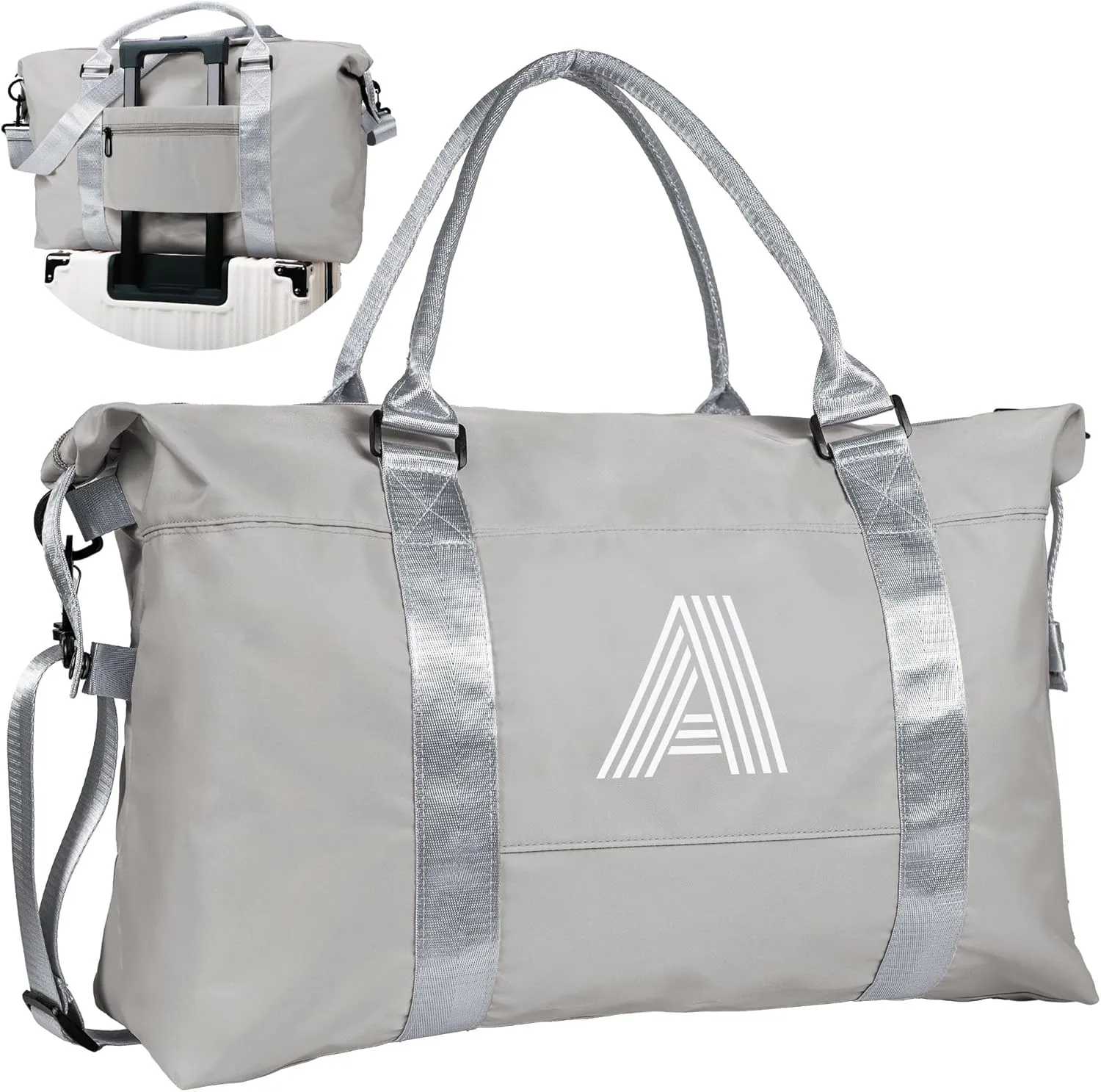 Tween Girl Gifts 11-13, Initial Travel Duffel Bag, Sports Bag, Personalized Weekender Bag with Shoulder Strap, Monogram Overnight Bag, Gift for Friend Sister Birthday Gift (Letter A)
