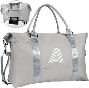 Tween Girl Gifts 11-13, Initial Travel Duffel Bag, Sports Bag, Personalized Weekender Bag with Shoulder Strap, Monogram Overnight Bag, Gift for Friend Sister Birthday Gift (Letter A)
