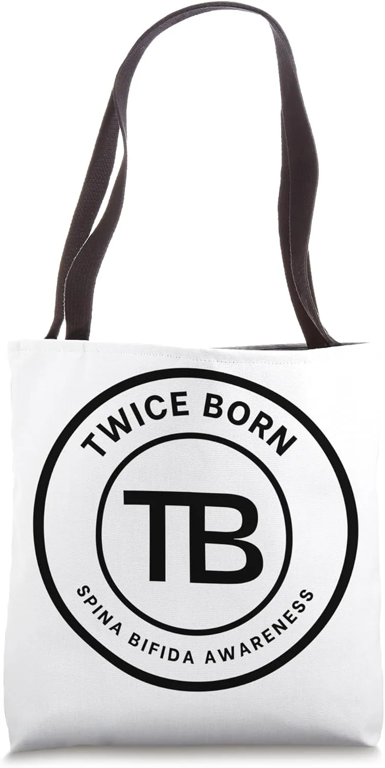 Twice Born - Spina Bifida Awareness with Rose Spine Tote Bag