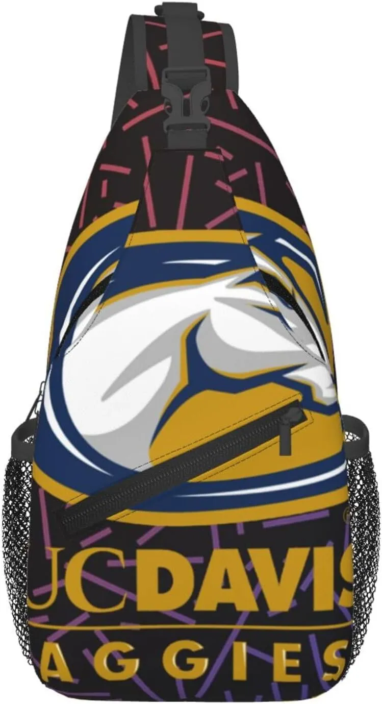 Uc Davis Aggies Small Crossbody Backpack Sling Bag For Men Women Mini One Shoulder Chest Bags Gym Sport Travel Hiking Daypack
