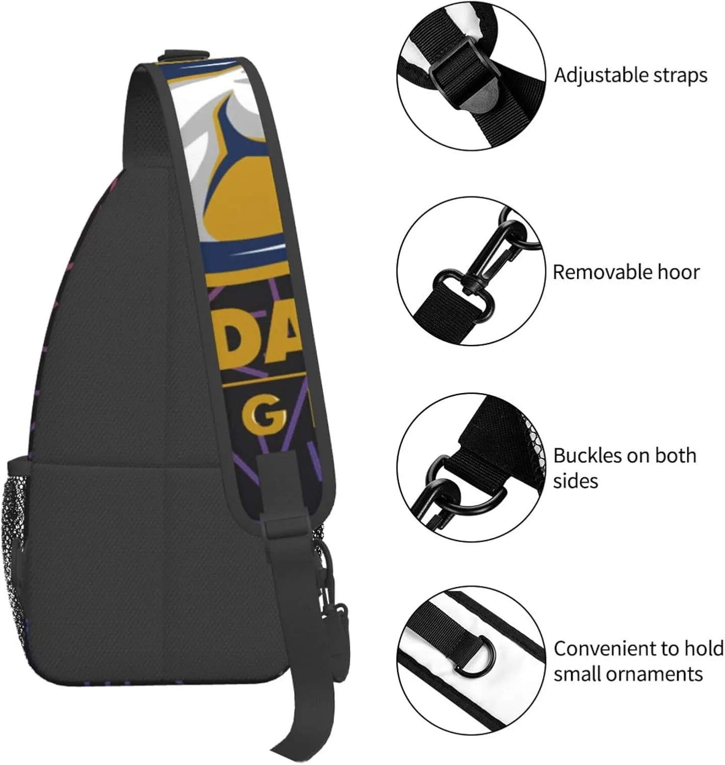 Uc Davis Aggies Small Crossbody Backpack Sling Bag For Men Women Mini One Shoulder Chest Bags Gym Sport Travel Hiking Daypack