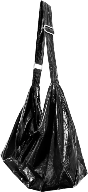 Ulisty Women Oversize Lightweight Hobo Bag Imitation Tinfoil Design Crossbody Bag Shoulder Bag Daily Purse