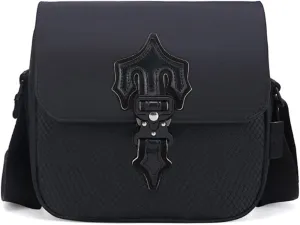 Unisex Compact Crossbody Bag with Mesh Panel & Adjustable Strap, Lightweight Oxford Fabric, 3L Capacity for Daily