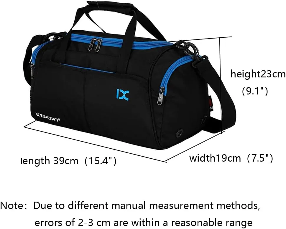 Unisex Wet and Dry Separation Gym Tote Bag with Shoes Compartment,Crossbody Drum Bag for Yoga/Sports/Weekend Getaway.