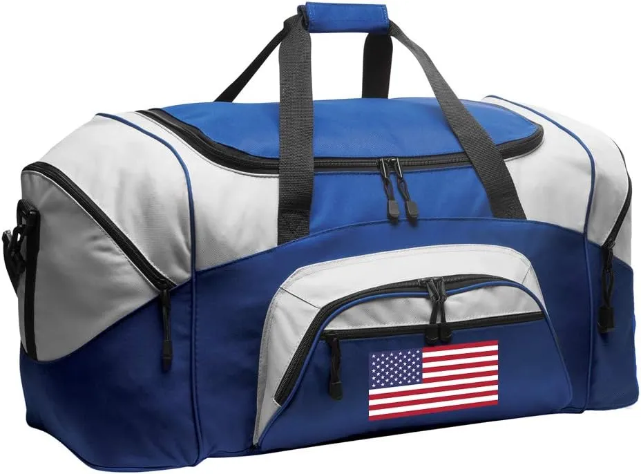 USA Flag Suitcase Duffel Bag Large American Flag Duffle Sports Bag or Travel Luggage