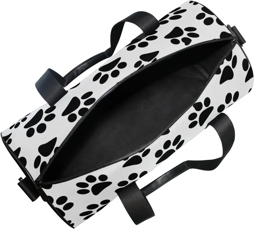 Use4 Animal Footprint Paw Print Travel Duffel Bag Sport Gym Luggage Bag for Men Women