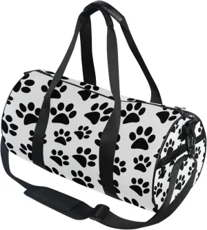 Use4 Animal Footprint Paw Print Travel Duffel Bag Sport Gym Luggage Bag for Men Women
