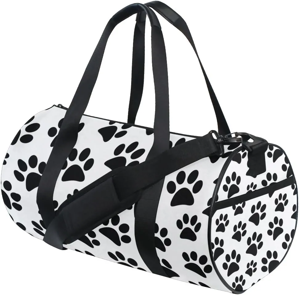 Use4 Animal Footprint Paw Print Travel Duffel Bag Sport Gym Luggage Bag for Men Women