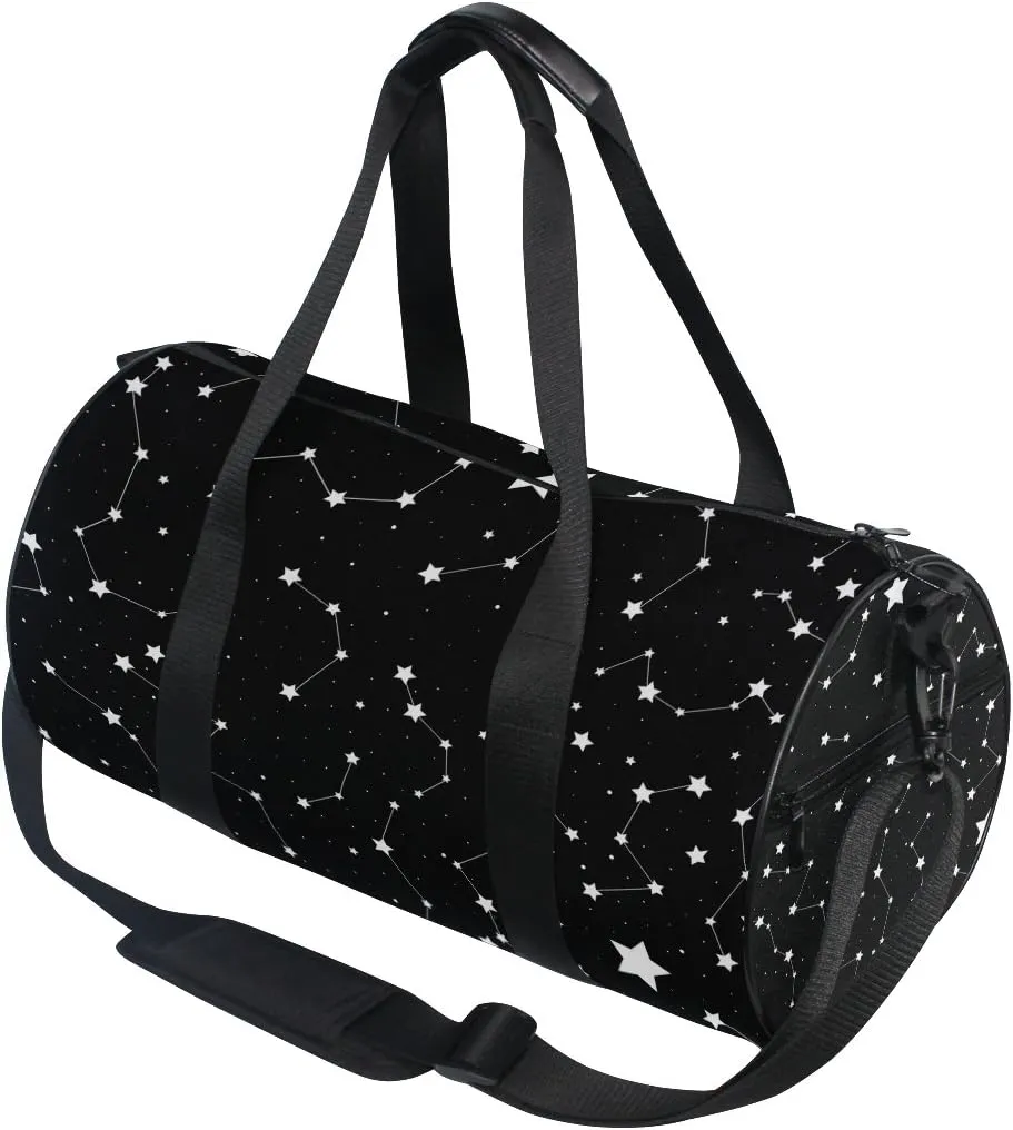 Use4 Astronomical Constellation Space Travel Duffel Bag Sport Gym Luggage Bag for Men Women