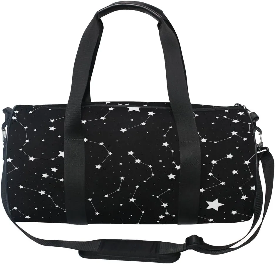 Use4 Astronomical Constellation Space Travel Duffel Bag Sport Gym Luggage Bag for Men Women