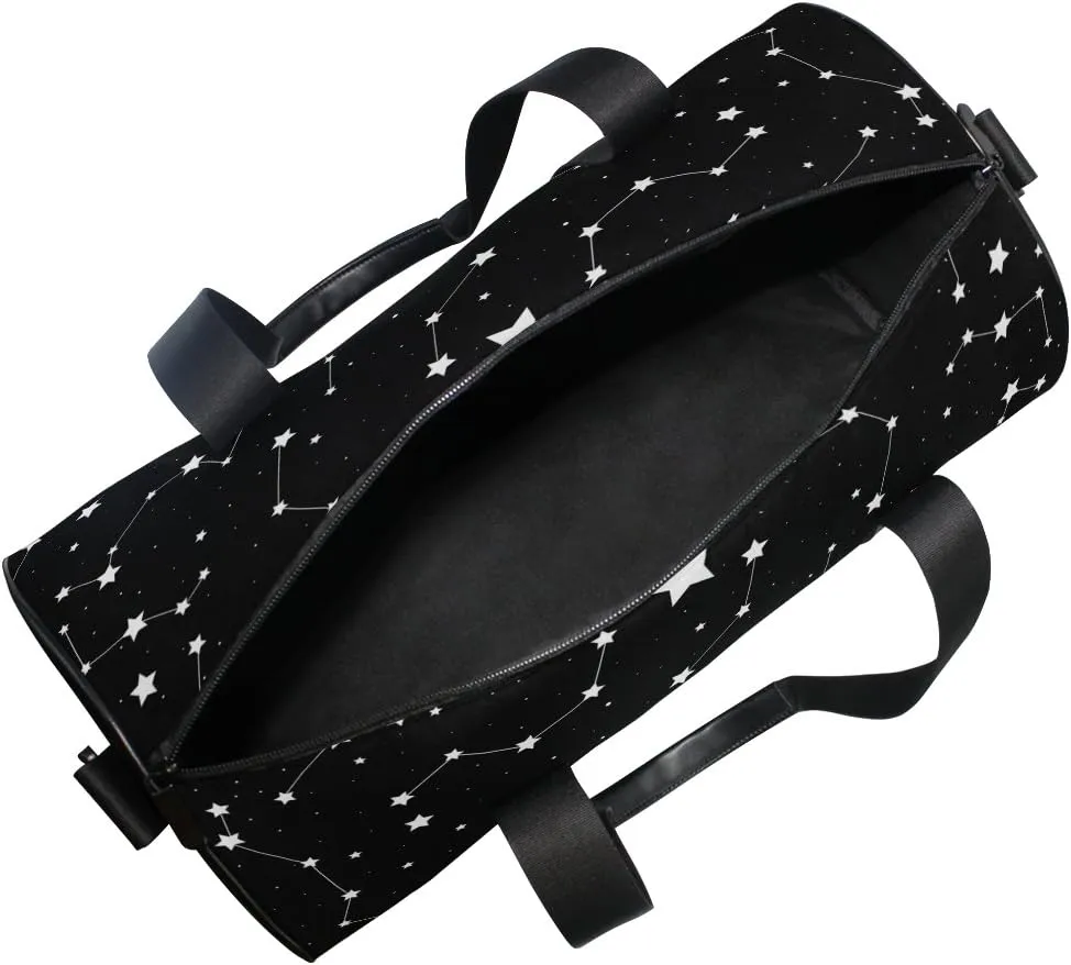 Use4 Astronomical Constellation Space Travel Duffel Bag Sport Gym Luggage Bag for Men Women