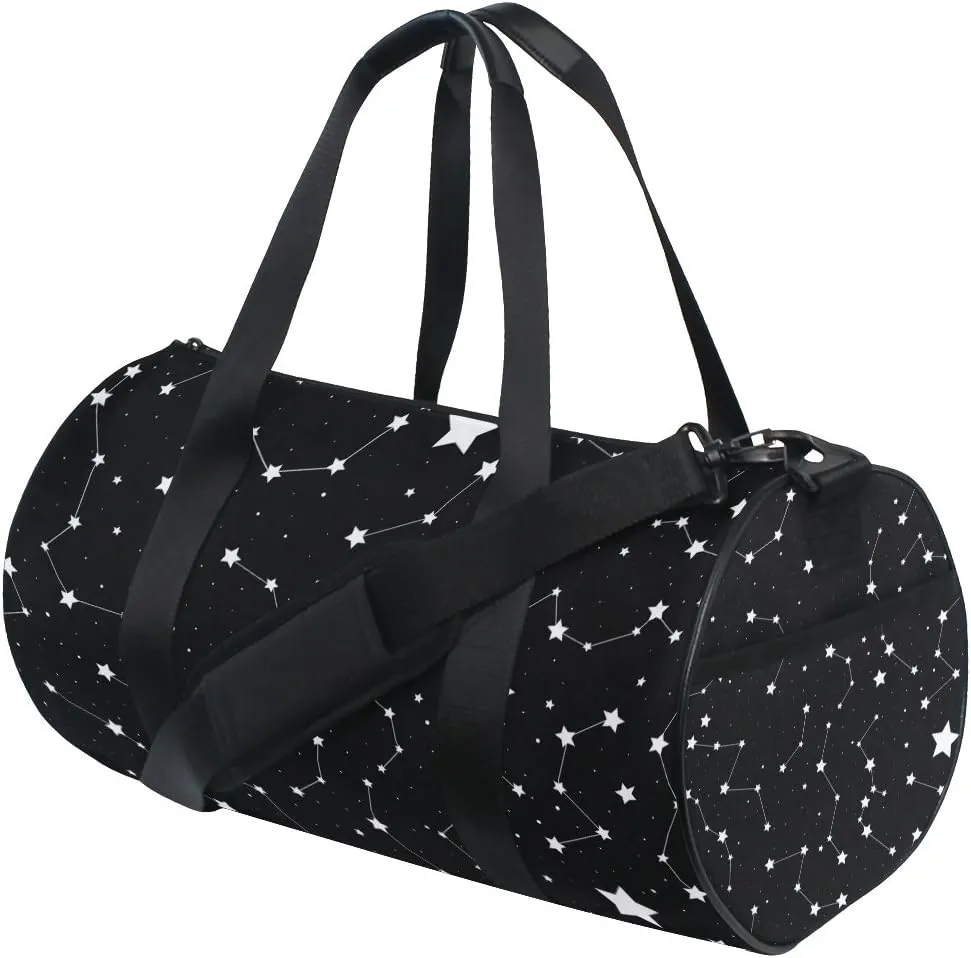 Use4 Astronomical Constellation Space Travel Duffel Bag Sport Gym Luggage Bag for Men Women
