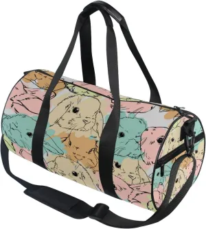 Use4 Cute Hare Bunny Rabbit Sketch Travel Duffel Bag Sport Gym Luggage Bag for Men Women