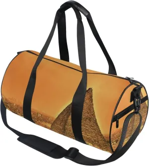 Use4 Egyptian Pyramid Artwork Travel Duffel Bag Sport Gym Luggage Bag for Men Women