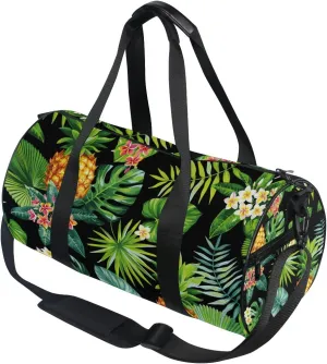 Use4 Hawaiian Pineapple Fruit Palm Tree Travel Duffel Bag Sport Gym Luggage Bag for Men Women