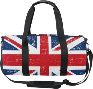 Use4 Retro Union Jack British Flag Travel Duffel Bag Sport Gym Luggage Bag for Men Women