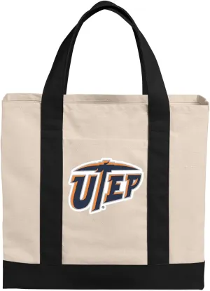 UTEP Miners Tote Bag or OFFICIAL Canvas UT El Paso Logo Totes