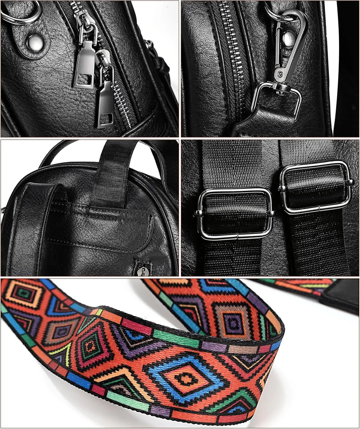 UTO Mini Backpack for Women Ladies Shoulder Backpack Fashion Handbag Convertible Shoulder Bag Purse