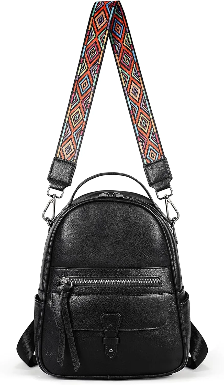 UTO Mini Backpack for Women Ladies Shoulder Backpack Fashion Handbag Convertible Shoulder Bag Purse