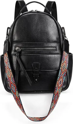 UTO Mini Backpack for Women Ladies Shoulder Backpack Fashion Handbag Convertible Shoulder Bag Purse