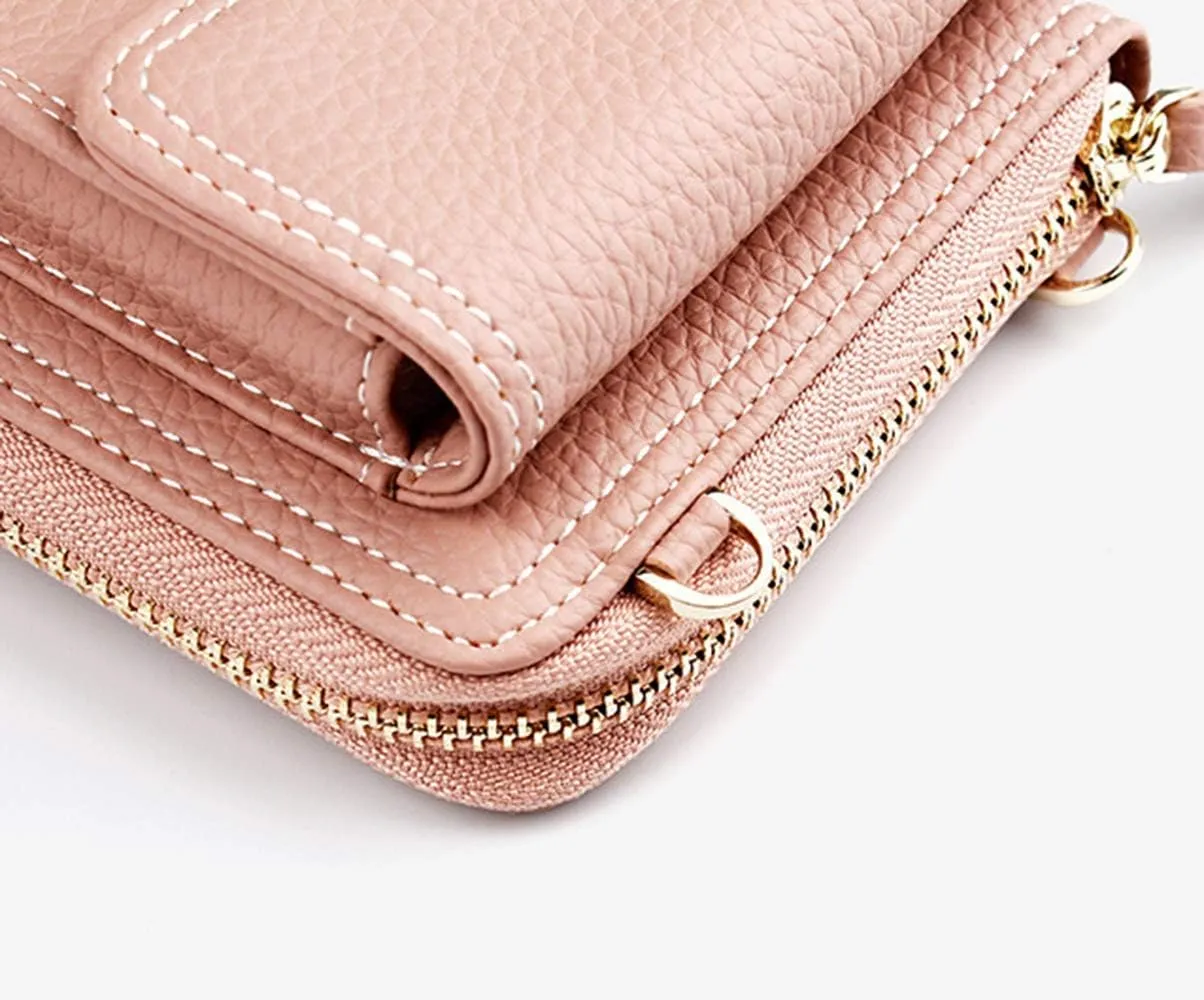 Valentoria Womens Crossbody Bag Cell phone Wallet Small Shoulder Purse Leather Card Handbag