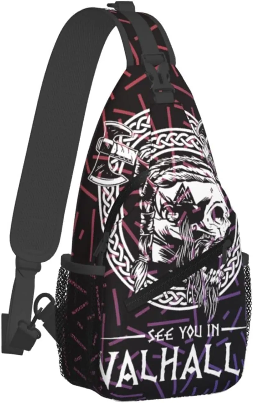 Valhalla Small Crossbody Backpack Sling Bag For Men Women Mini One Shoulder Chest Bags Gym Sport Travel Hiking Daypack