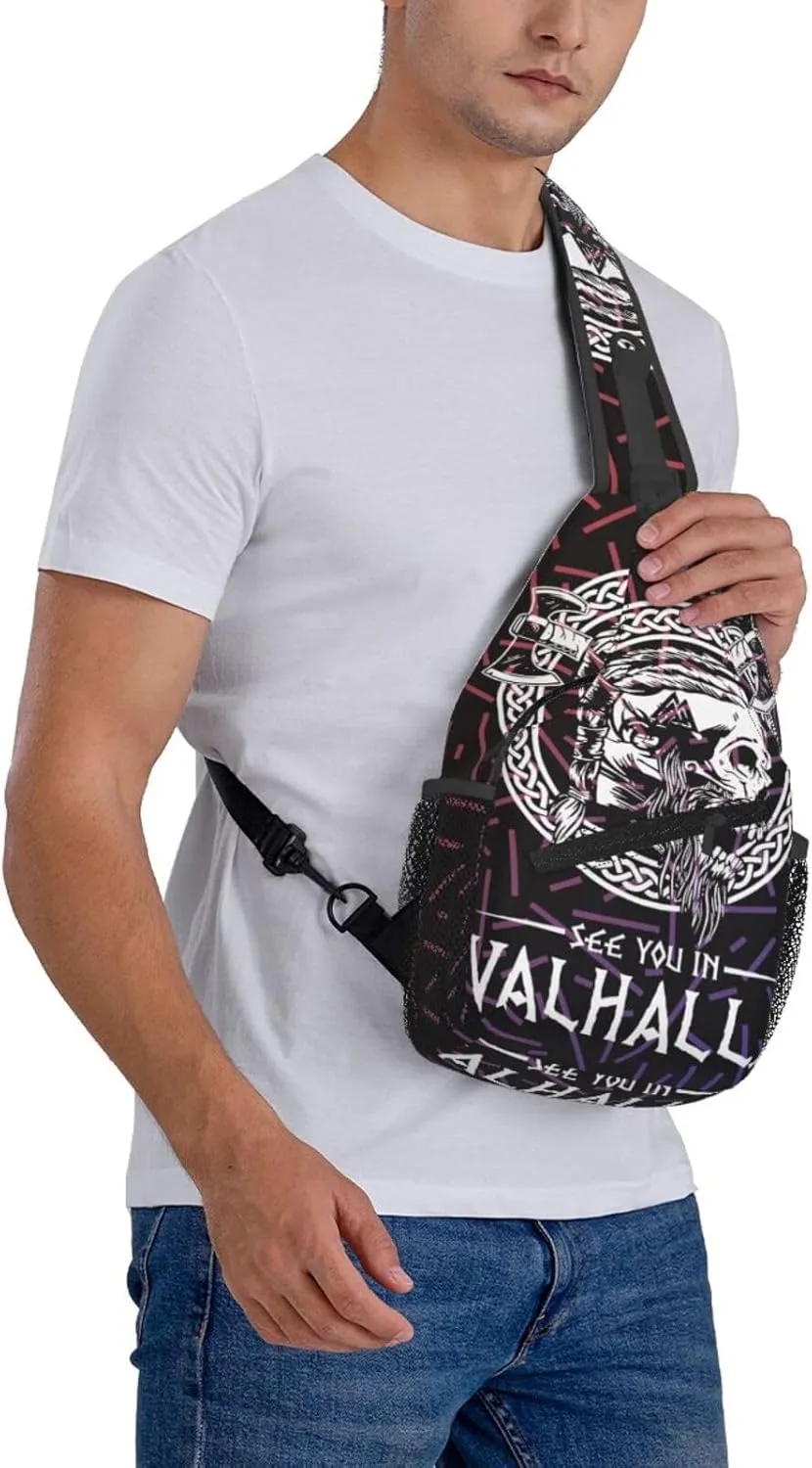 Valhalla Small Crossbody Backpack Sling Bag For Men Women Mini One Shoulder Chest Bags Gym Sport Travel Hiking Daypack