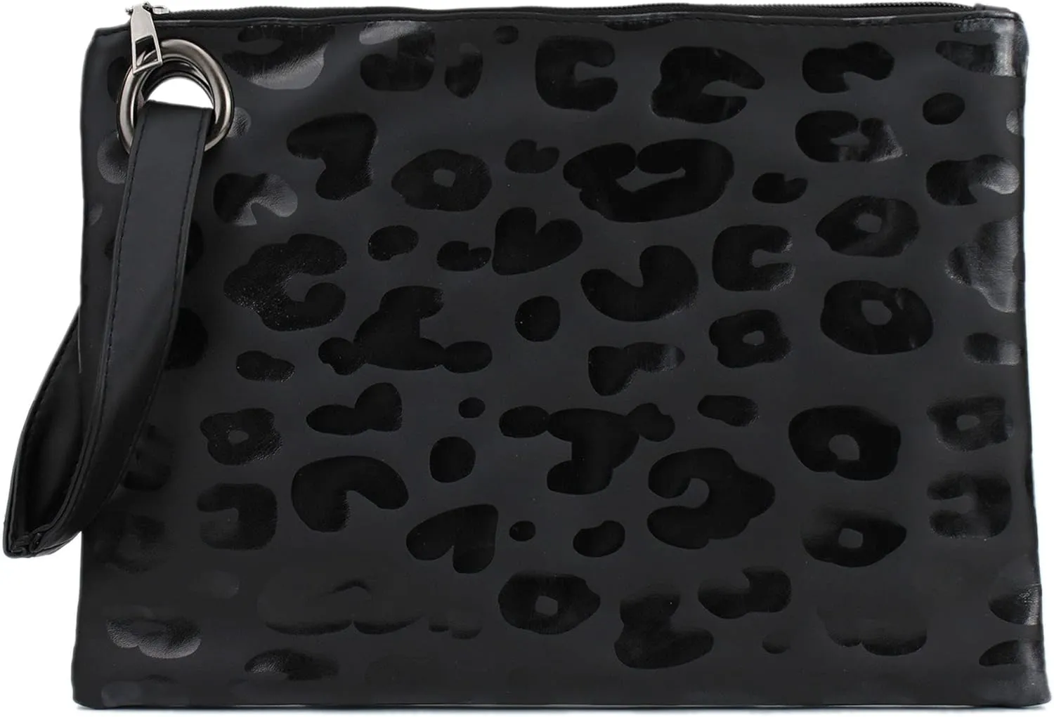 Van Caro Oversized Leather Crocodile Clutch Envelope Purse Evening Handbag for Women