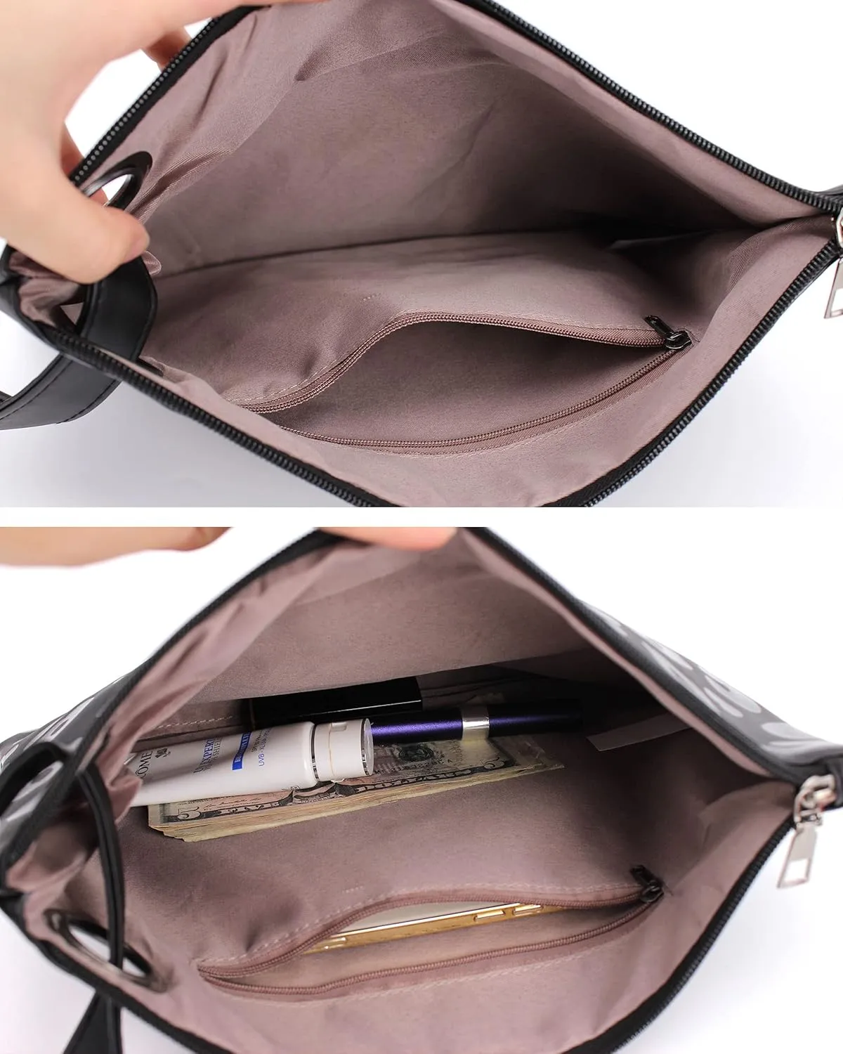 Van Caro Oversized Leather Crocodile Clutch Envelope Purse Evening Handbag for Women