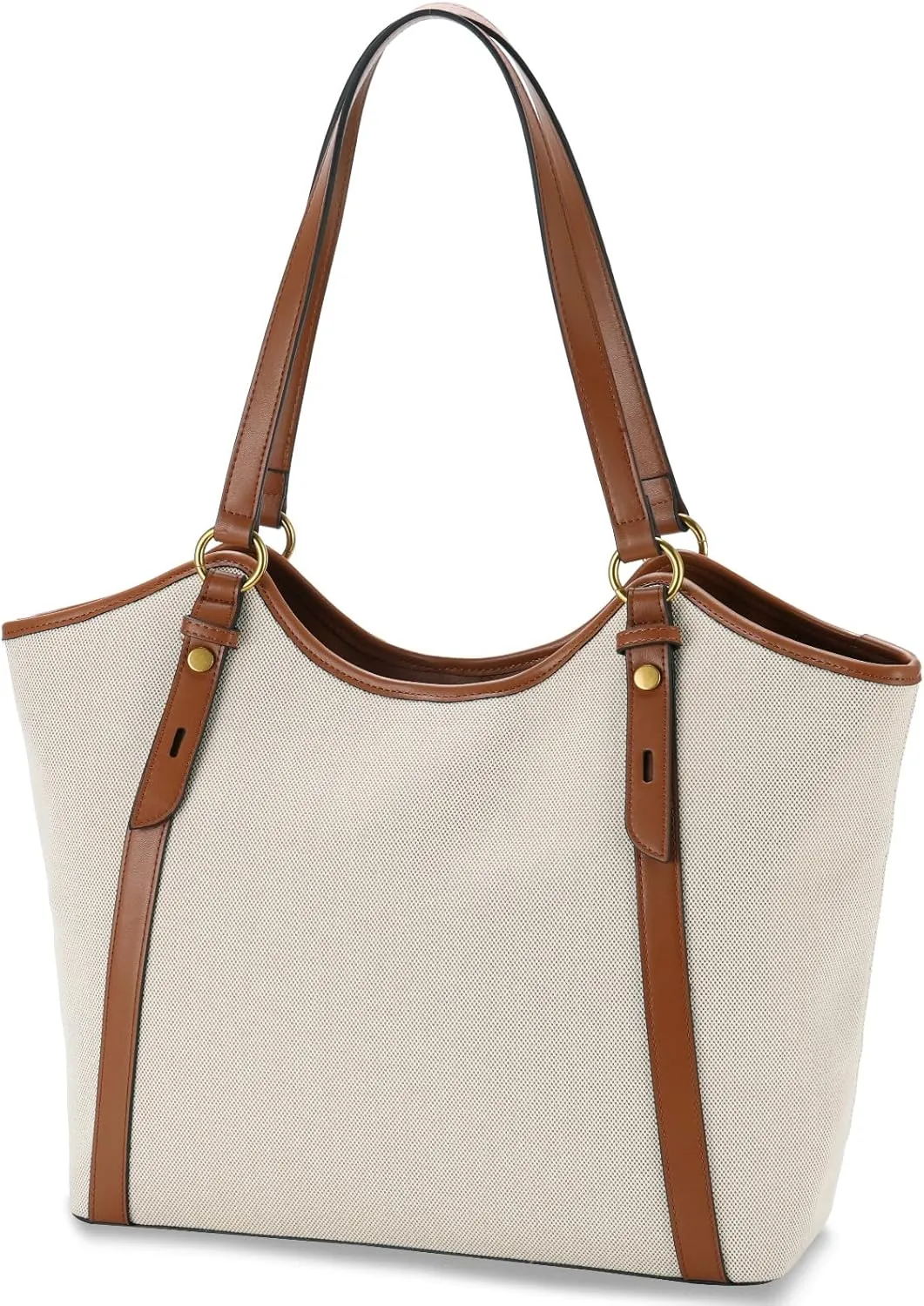 VASCHY Tote Bag Purse for Women, Fashion Large Vegan Leather Top Handle Satchel Shoulder Bag Handbag with Zipper for Work