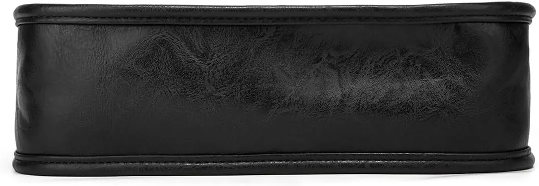 Vegan Leather Crossbody Bag for Women, Small Shoulder Purse with Wide Strap