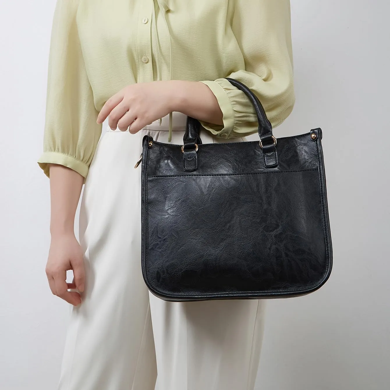Vegan Leather Crossbody Bag for Women, Small Shoulder Purse with Wide Strap