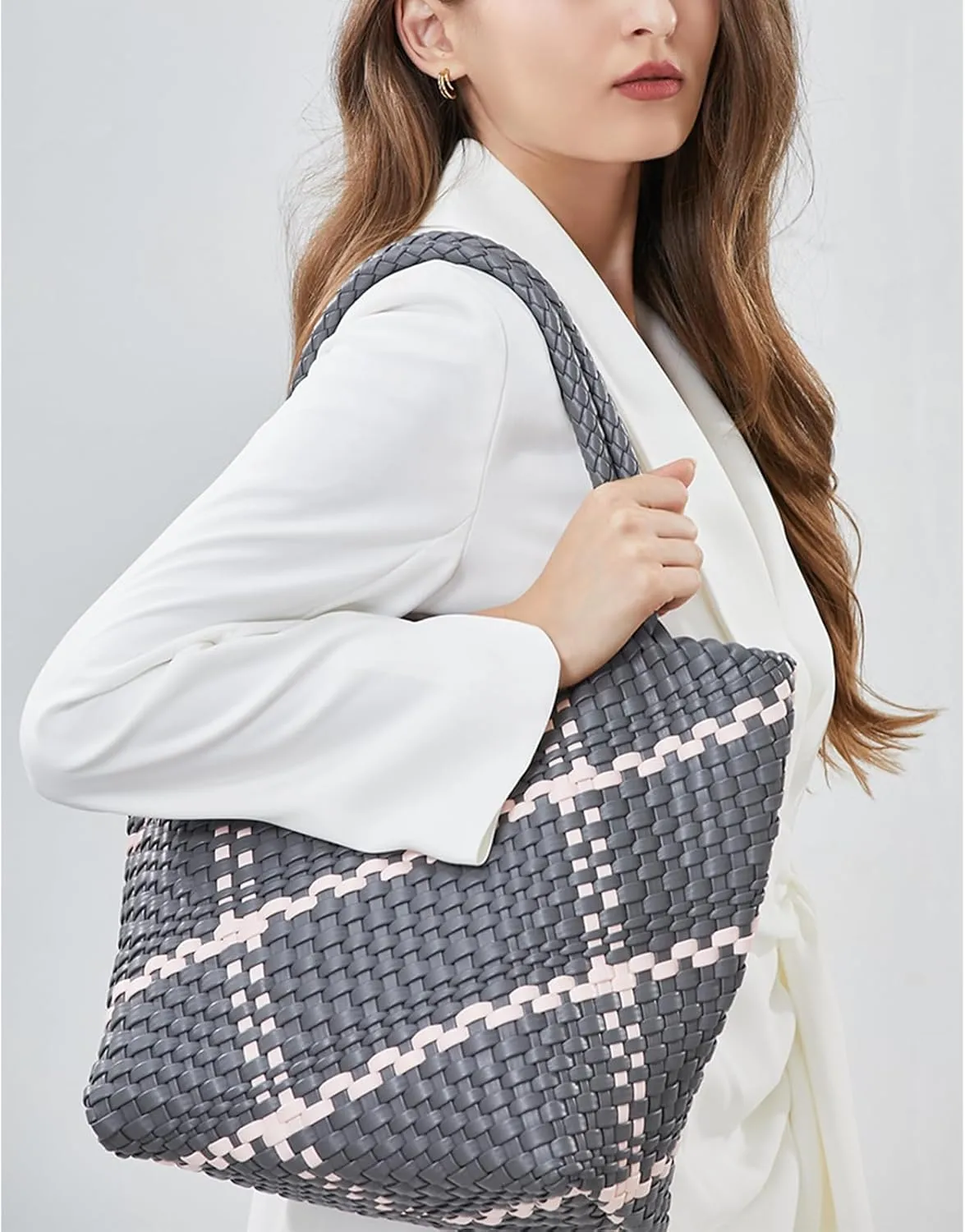 Vegan Leather Tote Bag For Women, Handmade Large Hobo Bag,Casual Shoulder Bag,Travel Underarm Purse Commuter Handbag